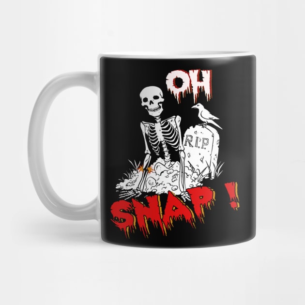 Halloween Oh Snap Skeleton Broken Leg Graphic by ChristianCrecenzio